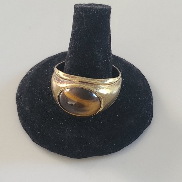 Other - Vintage Tigers Eye 18K HGE Men's Ring